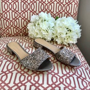 Banana Republic Sparkle Slides, Size 7.5
